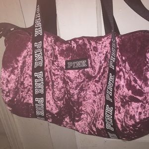 Victoria Secret PINK Velvet Duffle Bag